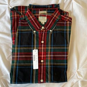 NWT J. Crew Plaid Slim Untucked Button up Shirt